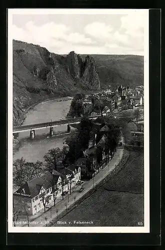 AK Bad Münster am Stein, Blick vom Felseneck