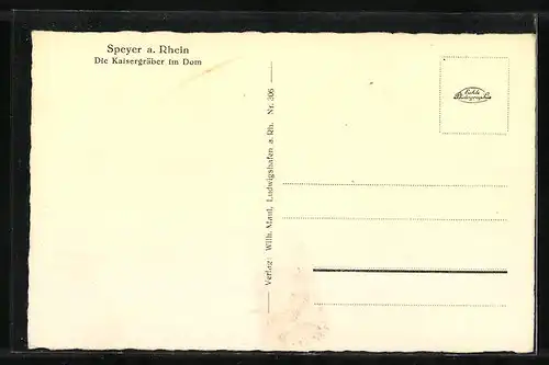 AK Speyer a. Rhein, Kaisergräber im Dom