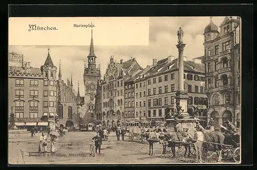 AK München, Marienplatz