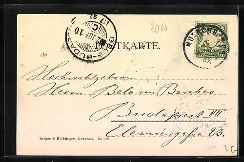 AK München, Marienplatz