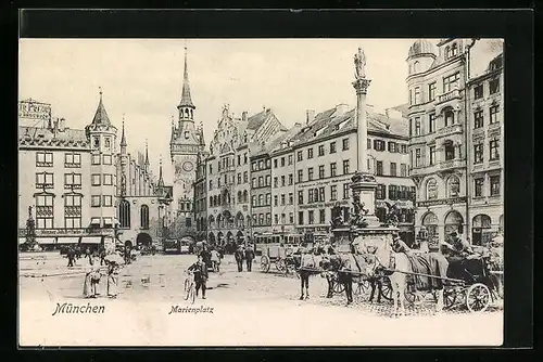 AK München, Marienplatz