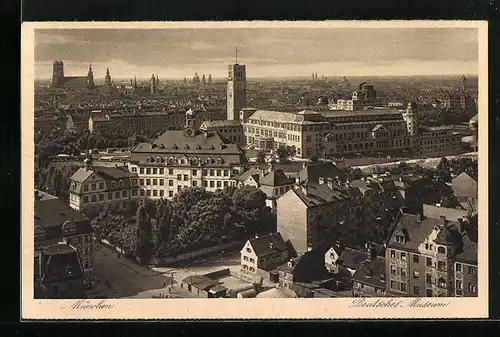 AK München, Deutsches Museum aus der Vogelschau