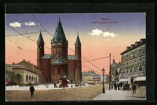 AK Mainz, Liebfrauenplatz mit Dom