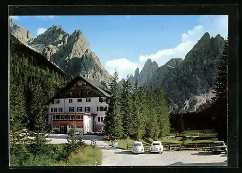 AK Sexten, Hotel Dolomitenhof, Fischleinboden