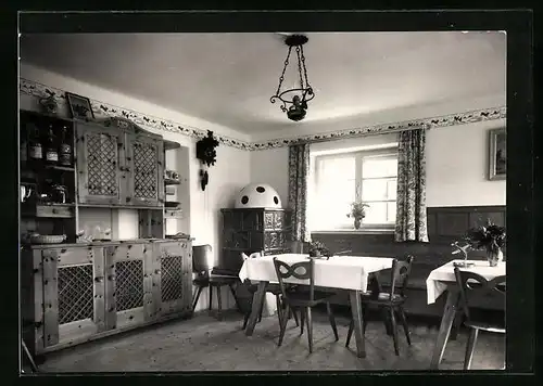 AK Alpe di Siusi, Rifugio Albergo Floralpina (Interno)