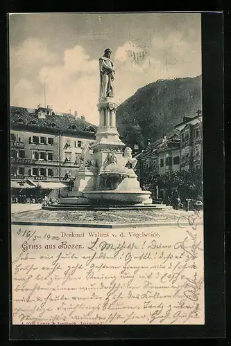 AK Bozen, Denkmal Walters v. d. Vogelweide