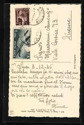 AK Alpe di Siusi, Albergo Fromm verso le Cime Euringer e Santner