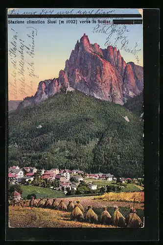 AK Siusi allo Sciliar, Ortsansicht und Santnerspitze