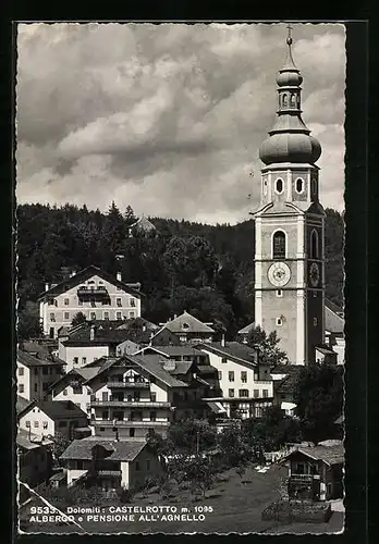 AK Castelrotto, Ortsansicht mit Kirche