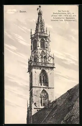 AK Bozen, Turm der Stadtpfarrkirche