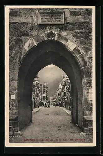 AK Sterzing, Blick durch den Stadtturm