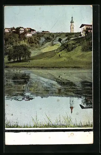 AK Castelrotto, Ortsansicht mit Kirche