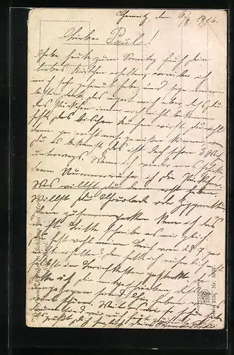 AK Schenna, Dorfpartie mit Kirche