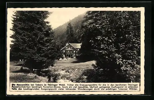AK Tabarz /Thür. Wald, Blick zur Massemühle
