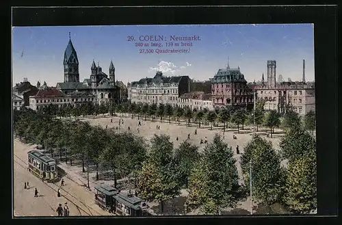 AK Köln, Neumarkt aus der Vogelschau