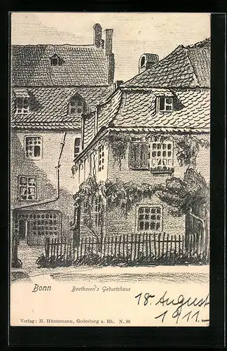 AK Bonn, Beethovens Geburtshaus