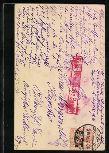 AK Fräulein Feldgrau in Uniform mit Brief in der Hand, Kinder Kriegspropaganda