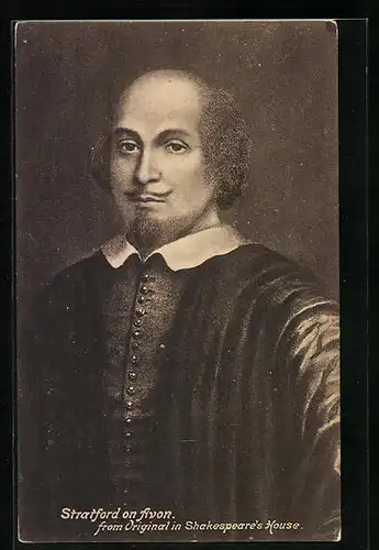 Künstler-AK Stratford on Avon, Portrait from Original in Shakespeare`s House