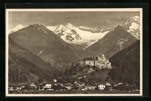 AK Sand in Taufers, Totale mit Gebirgswand