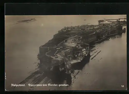 AK Helgoland, Panorama von Norden aus gesehen