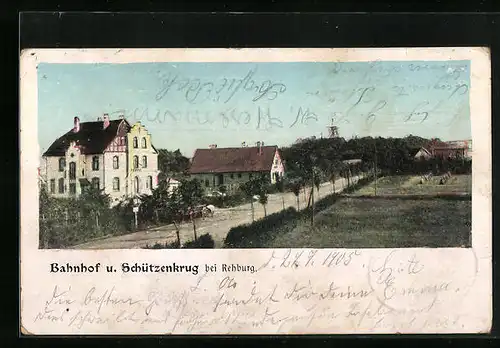 AK Rehburg, Bahnhof und Schützengruss