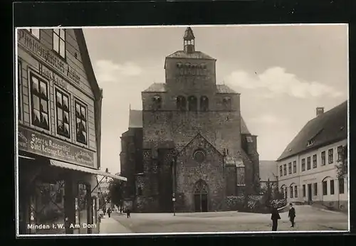 AK Minden i. W., Blick zum Dom, Photographisches Atelier von Hans Kastel