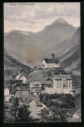 AK Wassen, Ortspartie mit Windgelle