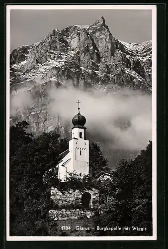 AK Glarus, Burgkapelle mit Wiggis