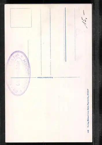 AK Urnerboden, Kirche und Jägerstöcke, Rinder auf der Weide