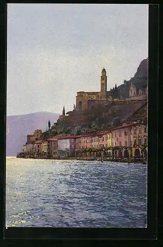 AK Morcote, Uferpartie am Lago di Lugano