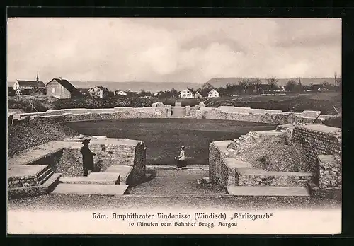 AK Brugg, Röm. Amphitheater Vindonissa (Windisch) Bärlisgrueb