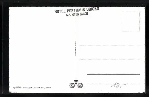 AK Urigen, Klausenstrasse - Hotel und Pension Posthaus Urigen