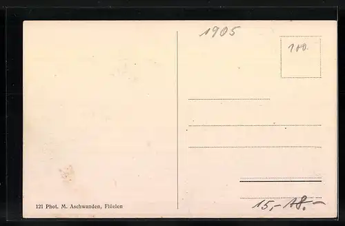 AK Unterschächen (Klausstrasse), Ortsansicht vom Weg aus