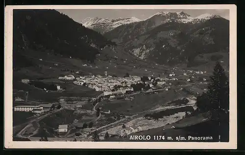 AK Airolo, Panorama aus der Vogelschau