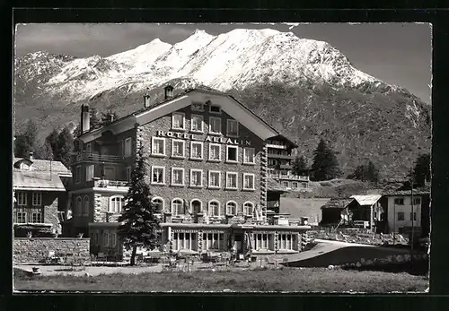 AK Saas-Fee, Hotel Allalin mit Weissmies