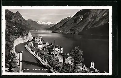 AK Gandria, Strassenpartie parallel zum Lugano-See