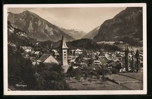AK Meiringen, Totalansicht aus der Vogelschau