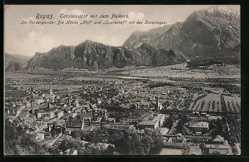 AK Ragaz, Totalansicht mit dem Falknis