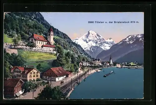 AK Flüelen, Vierwaldstättersee und der Bristenstock