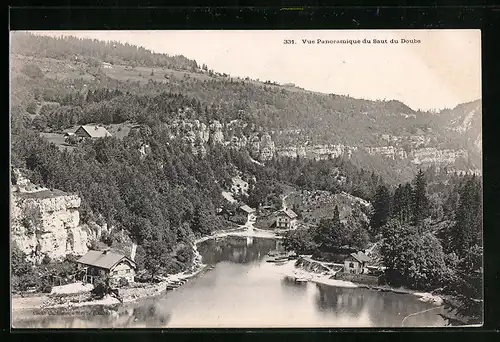 AK Les Brenets, Vue Panoramique du Saut du Doubs