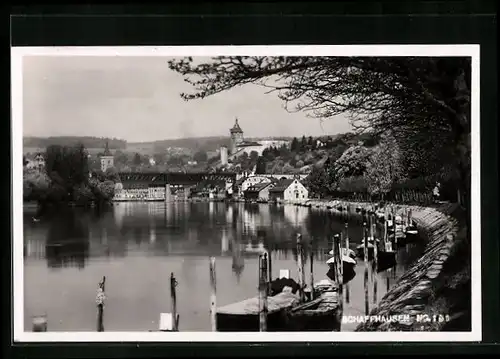 AK Schaffhausen, Teilansicht am Rhein