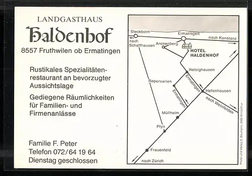 AK Fruthwilen ob Ermatingen, Landgasthaus Haldenhof