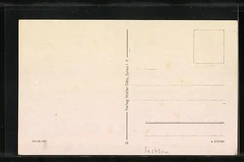 AK Jössnitz i. V., Ortsansicht aus der Vogelschau