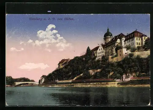 AK Neuburg a. d. D., Ortsansicht von Süden