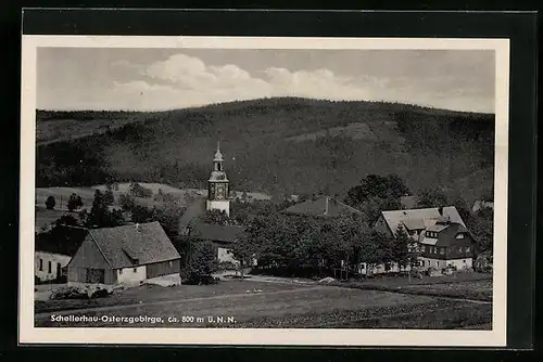 AK Schellerhau im Osterzgeb., Gesamtansicht aus der Vogelschau