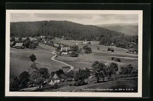 AK Schellerhau im Osterzgeb., Ortsansicht mit Umgebung