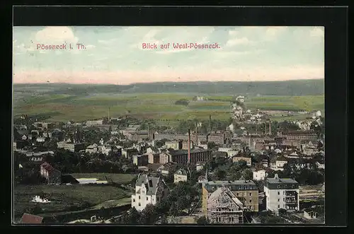 AK Pössneck i. Thür., Blick auf West-Pössneck