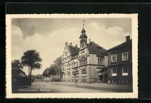 AK Oberlungwitz, Blick zum Rathaus