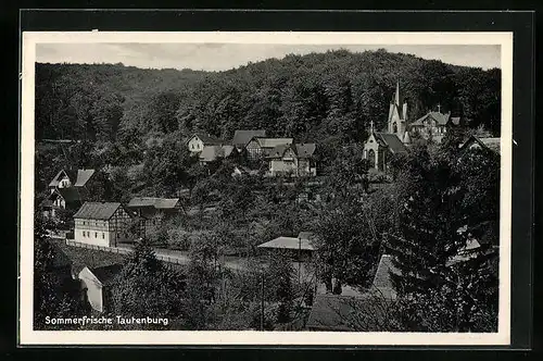 AK Tautenburg, Ortsansicht aus der Vogelschau