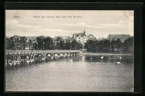 AK Kiel, Partie am kleinen Kiel und Alte Brücke
